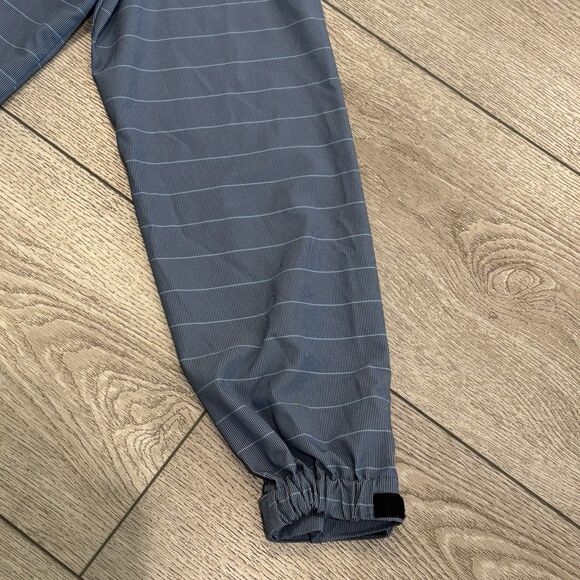Travis Mathew Golf Jacket Mens Medium Blue Striped Half Zip Athletic Preppy - Picture 4 of 9